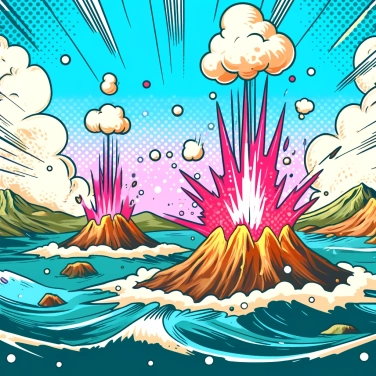 Spiega perché alcune piccole isole vulcaniche emergono improvvisamente dall'oceano?