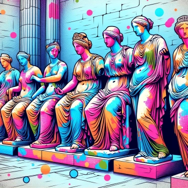 Spiega perché alcune sculture antiche presentano tracce di vernice colorata nonostante il passare del tempo?