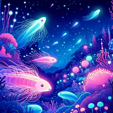 Spiega perché alcune specie marine brillano nell'oscurità degli abissi?