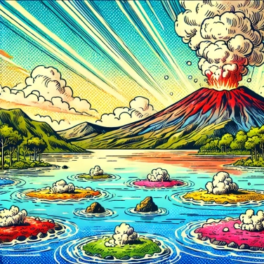 Spiega perché alcuni laghi vulcanici sono acidi e colorati?