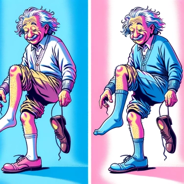 Spiega perché Einstein indossava scarpe senza calze?