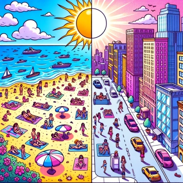 Spiega perché fa più caldo in spiaggia che in città a volte?
