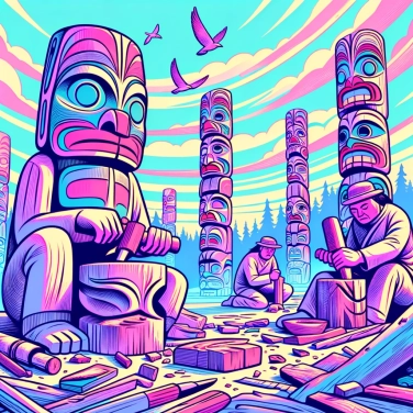 Spiega perché gli Amerindi fabbricavano totem scolpiti?