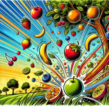 Spiega perché i frutti cadono dagli alberi al momento della maturità.