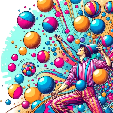 Spiega perché i giocolieri utilizzano palline colorate?