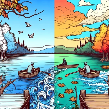 Spiega perché i laghi possono cambiare colore a seconda della stagione?