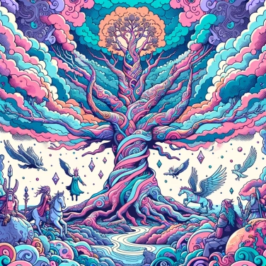 Spiega perché i miti nordici fanno riferimento a un albero cosmico chiamato Yggdrasil.