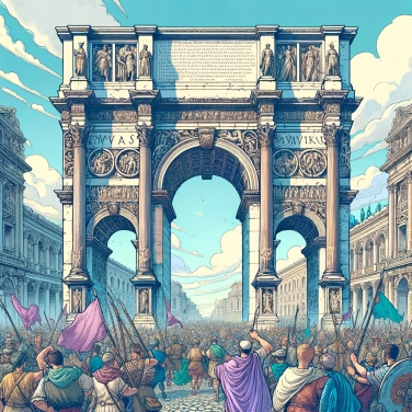 Spiega perché i Romani costruivano archi di trionfo.
