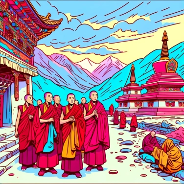 Spiega perché i vestiti tradizionali dei monaci tibetani sono di colore rosso?