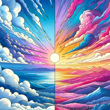 Spiega perché il colore del cielo cambia all'alba e al tramonto?