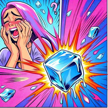 Spiega perché il contatto di un cubetto di ghiaccio sulla pelle brucia?