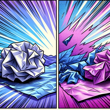 Spiega perché il foglio di carta sgualcito sembra più piccolo del foglio liscio?
