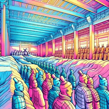 Spiega perché il mausoleo di Qin Shi Huangdi è pieno di soldati in terracotta.