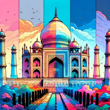 Spiega perché il Taj Mahal cambia colore durante il giorno?