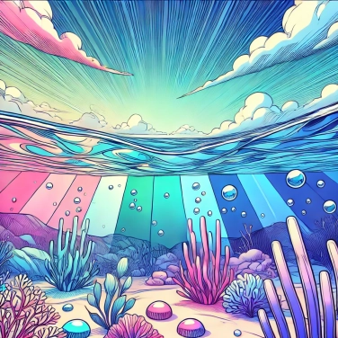 Spiega perché l'acqua cambia colore a diverse profondità?