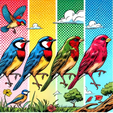 Spiega perché l'evoluzione ha conferito colori specifici agli uccelli maschi?
