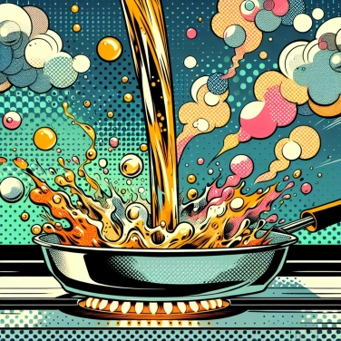 Spiega perché l'olio fa crepitare l'acqua quando si cucina?