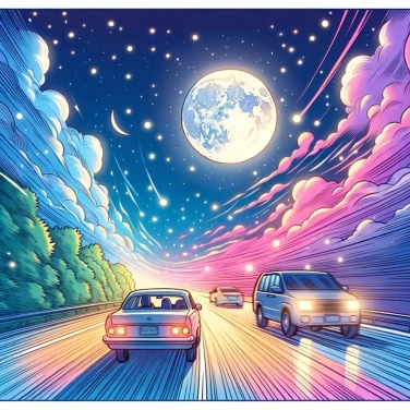 Spiega perché la luna sembra seguire la nostra macchina quando guidiamo?
