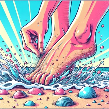 Spiega perché la sabbia si attacca ai piedi bagnati in spiaggia?