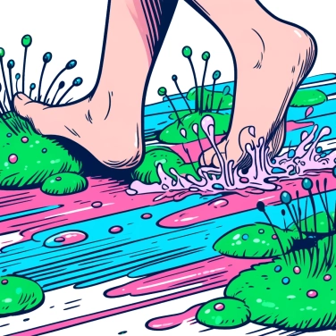 Spiega perché la schiuma è scivolosa sotto i nostri piedi bagnati?