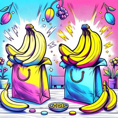 Spiega perché le banane maturano più velocemente in una borsa di carta che su un tavolo?
