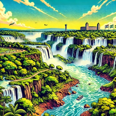 Spiega perché le cascate dell'Iguaçu si trovano all'incrocio di tre paesi?