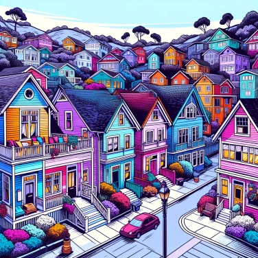 Spiega perché le città costiere hanno case così vivacemente colorate?