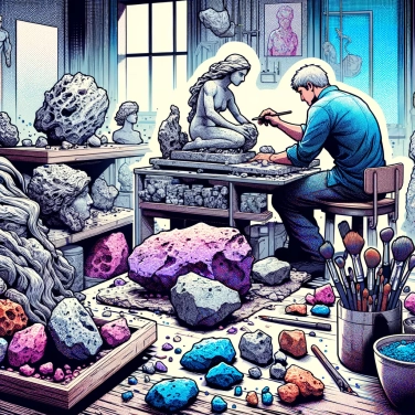 Spiega perché le rocce vulcaniche sono spesso utilizzate per creare sculture artistiche?
