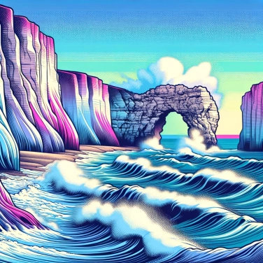 Spiega perché le scogliere costiere possono essere scolpite in archi naturali dall'erosione marina?