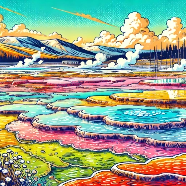 Spiega perché le sorgenti calde di Yellowstone sono di colori diversi?