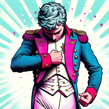 Spiega perché Napoleone Bonaparte veniva sempre rappresentato con la mano nel panciotto?