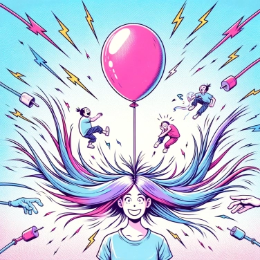 Spiega perché un palloncino si attacca ai capelli?